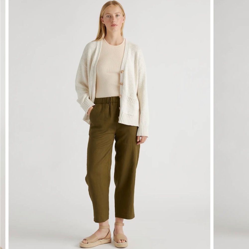 Quince Linen Straight Pants